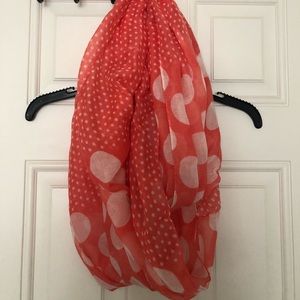 Coral infinity scarf
